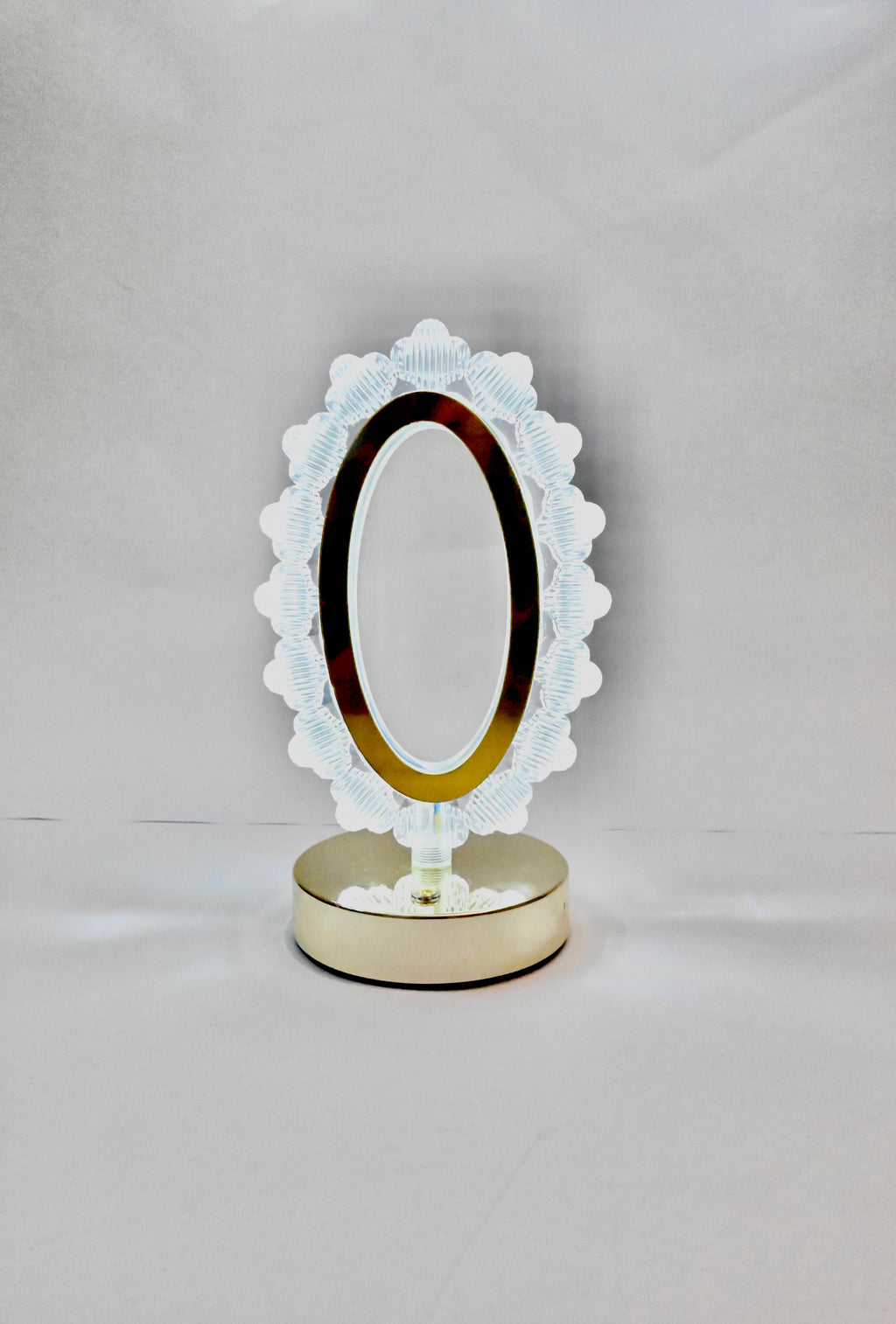 Elegant Oval Crystal Glow LED Table Lamp