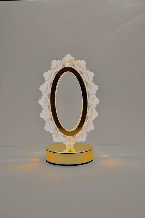 Elegant Oval Crystal Glow LED Table Lamp
