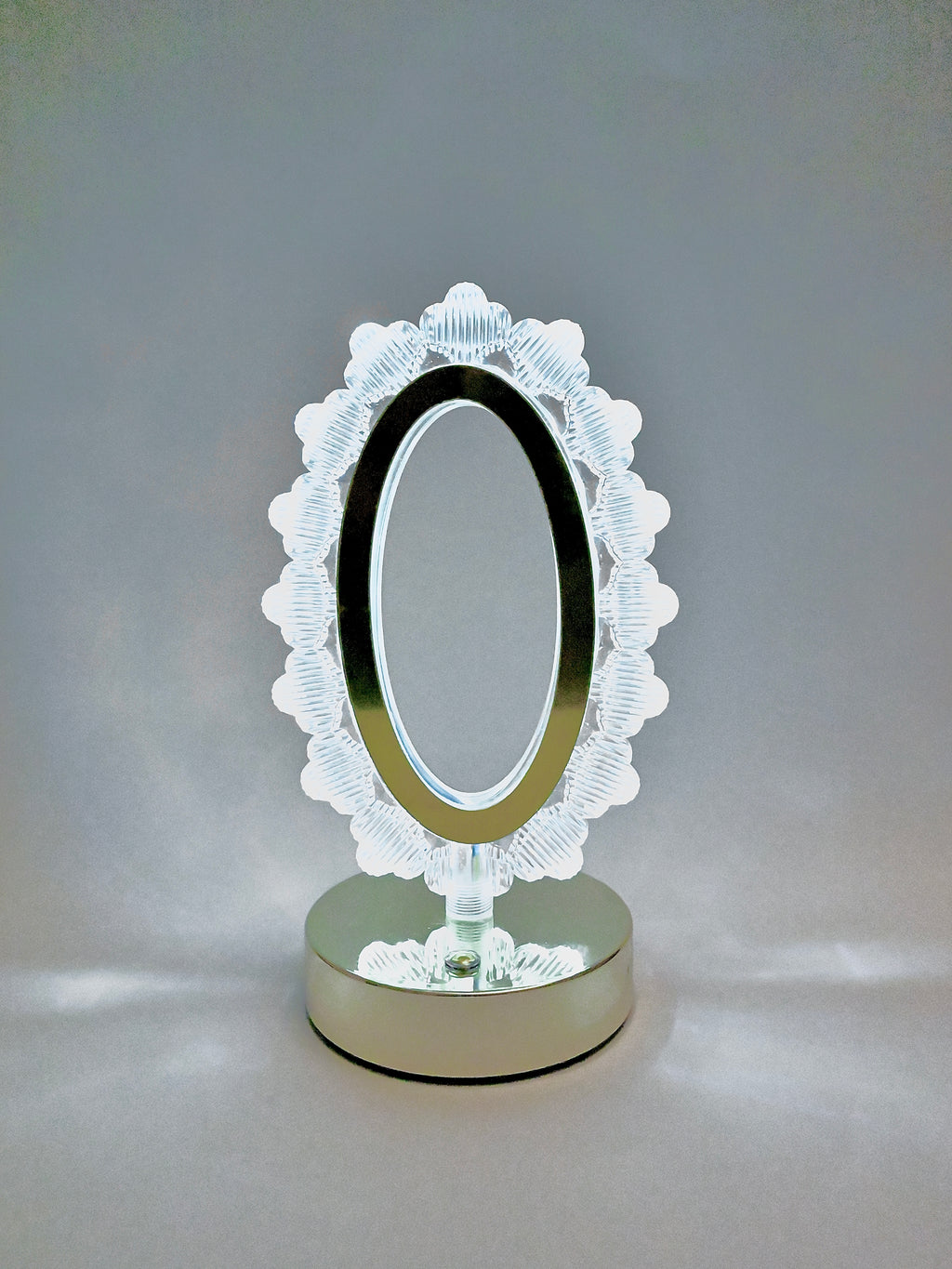 Elegant Oval Crystal Glow LED Table Lamp