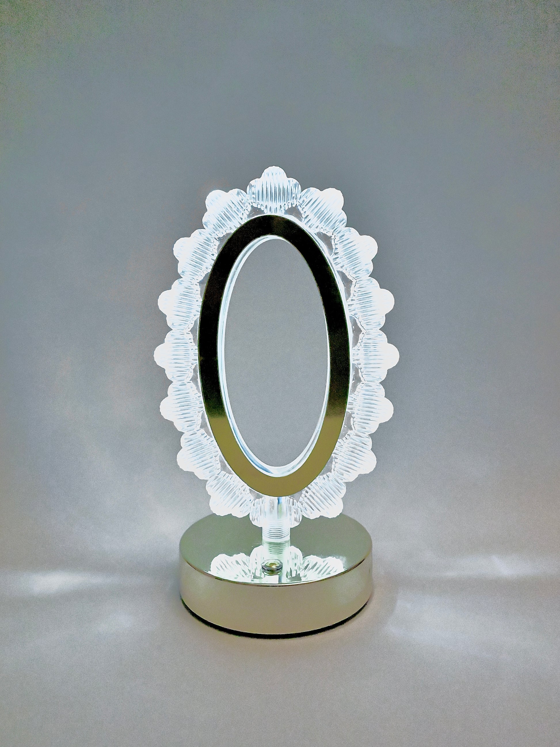 Elegant Oval Crystal Glow LED Table Lamp