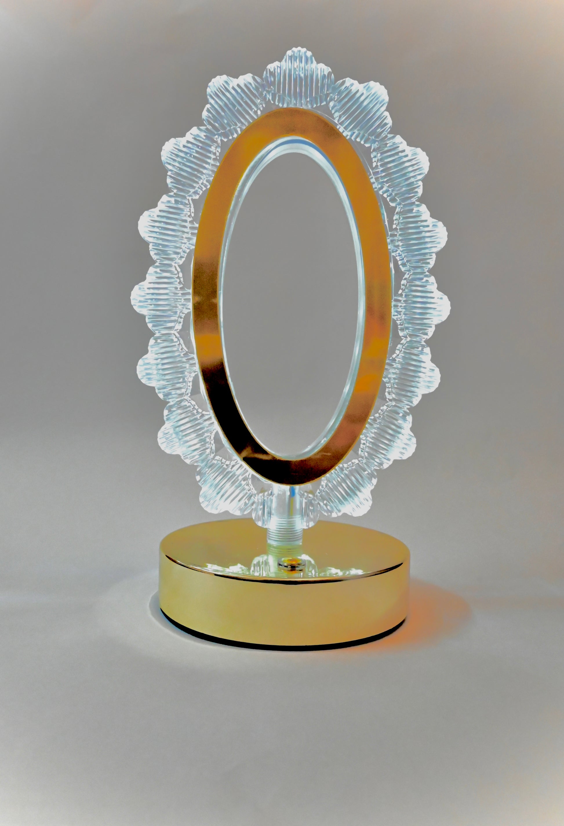 Elegant Oval Crystal Glow LED Table Lamp
