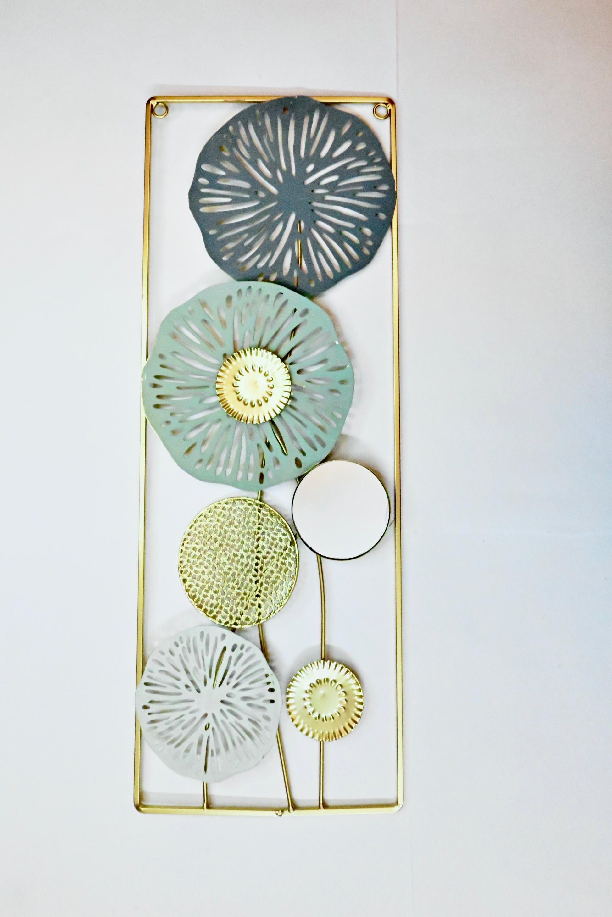 (23.5 X 8.5INCH) Premium Quality Metal Flower Frame – Elegant Wall Art
