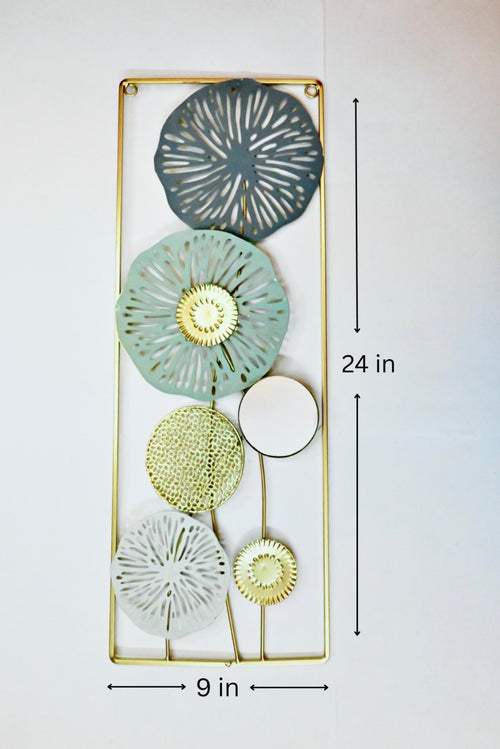 (23.5 X 8.5INCH) Premium Quality Metal Flower Frame – Elegant Wall Art